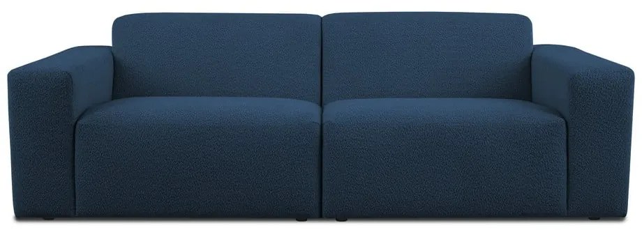 Divano bouclé blu scuro 228 cm Roxy - Scandic