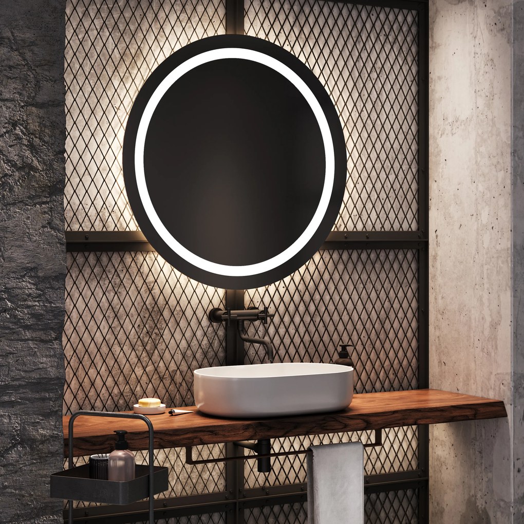 Specchio bagno rotondo con luci LED L33 specchio tondo da parete da bagno