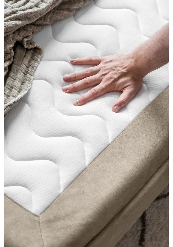 Divano in velluto beige 225 cm Charming Charlie - Miuform