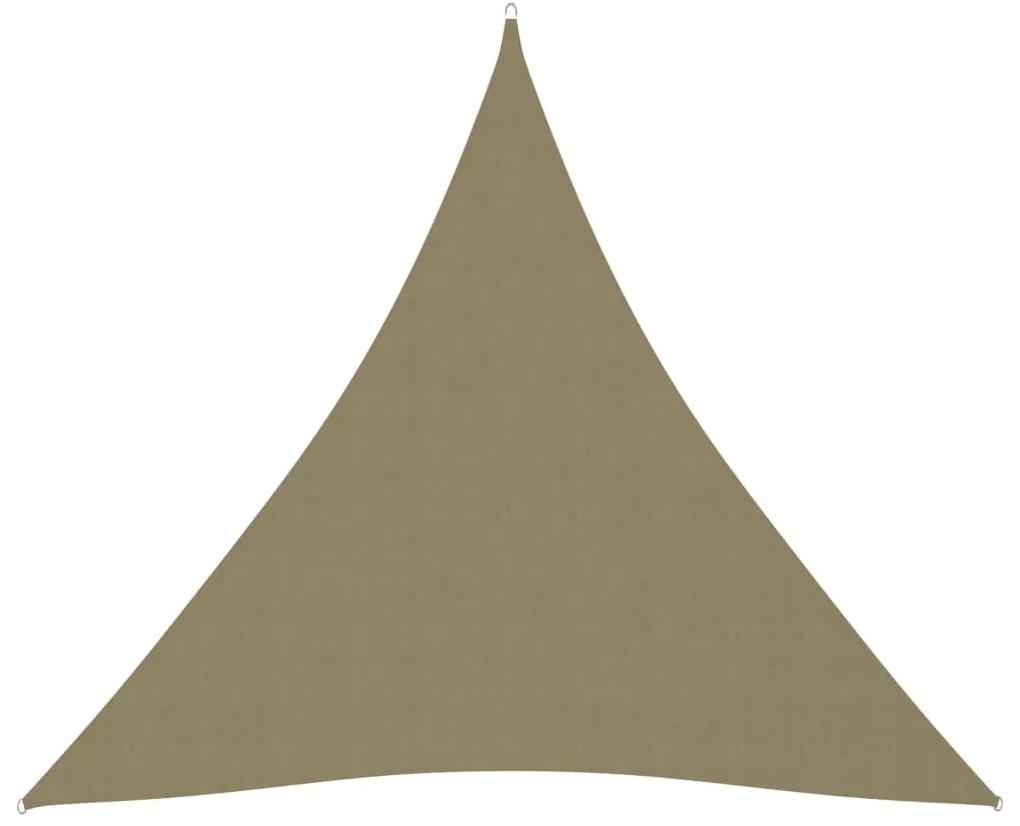 Parasole a Vela Oxford Triangolare 4,5x4,5x4,5 m Beige