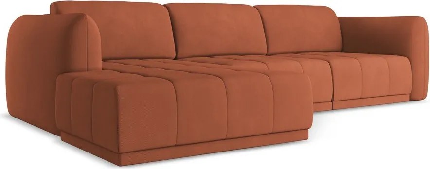 Divano angolare arancione (con penisola a sinistra) Hoku – Makamii