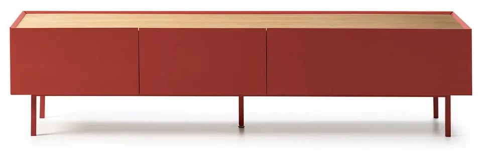 Mobile TV rosso scuro effetto rovere 180x45 cm Arista - Teulat