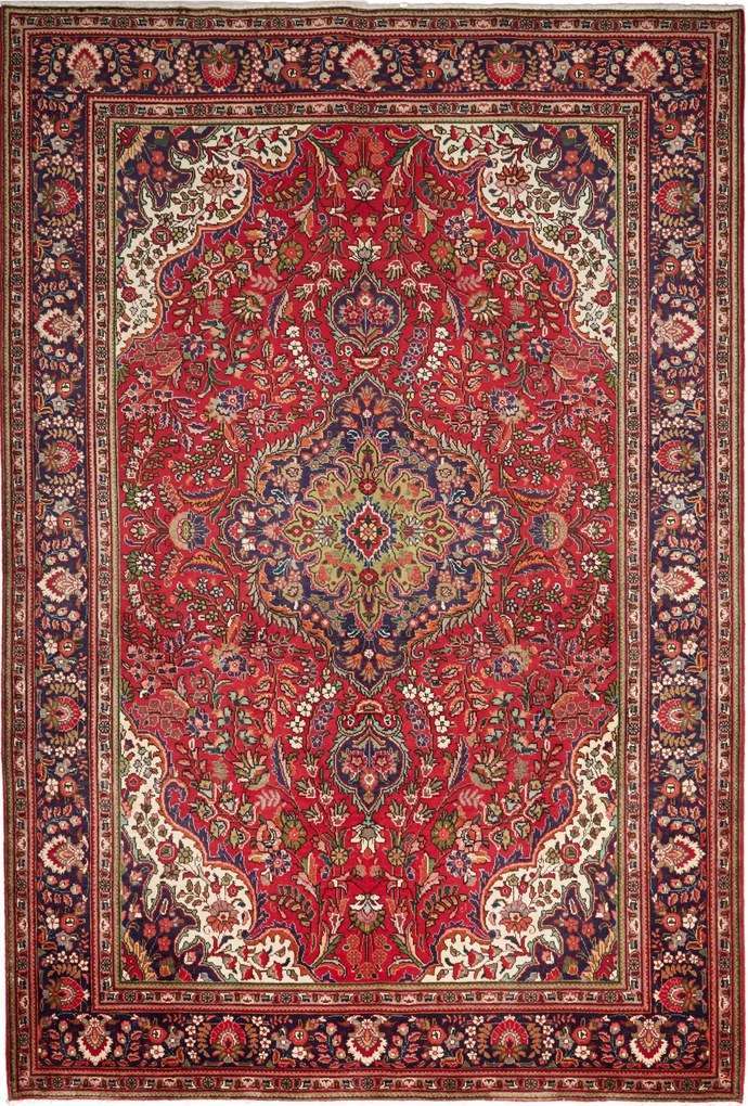 Tabriz Tappeto persiano 230x340 Rosso (Iran) Annodato A Mano
