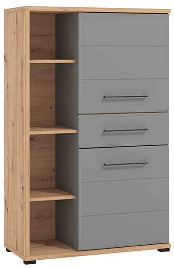 JADDIE - credenza due ante un cassetto moderno in legno cm 89,5 x 40 x 141,5 h