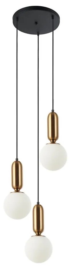 ITALUX PND-02340-3S-BRO - Lampadario a sospensione ALDEVA 3xE27/40W/230V nero/br