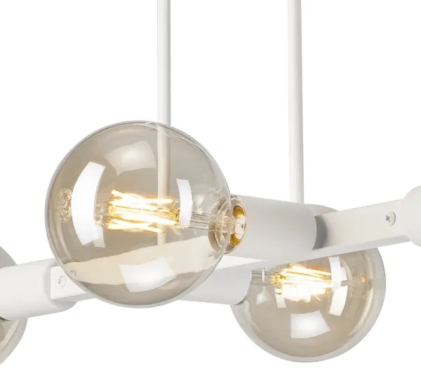 Lampadario a sospensione con supporto rigido ASTRID 4xE27/60W/230V bianco