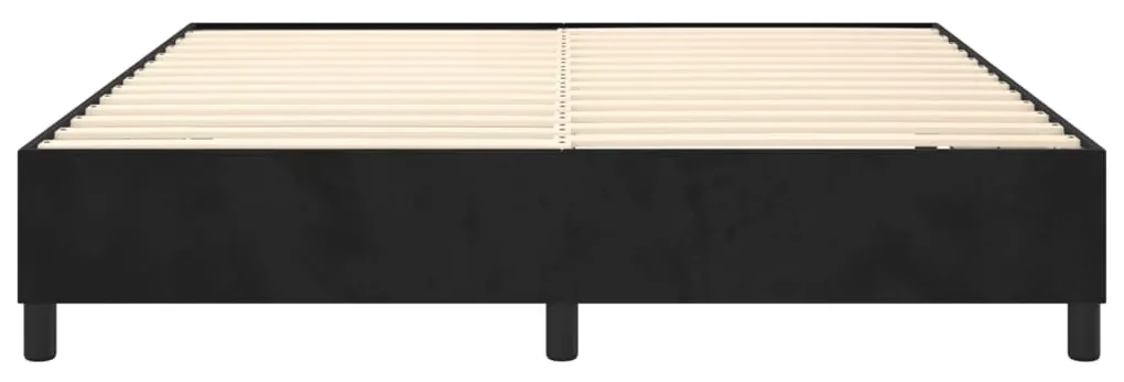 Giroletto a molle nero 160x200 cm in tessuto