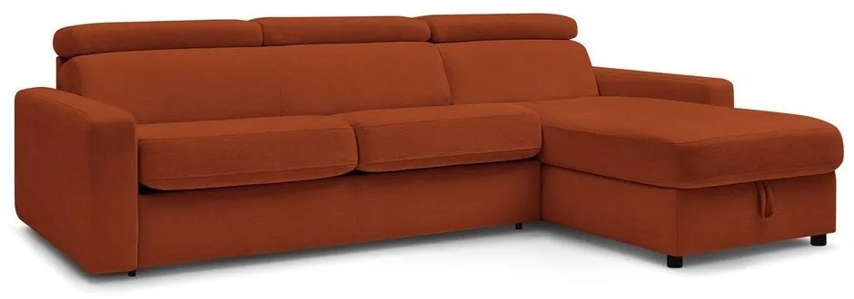 Divano angolare color mattone allungabile (con composizione variabile) Monaco – Bobochic Paris