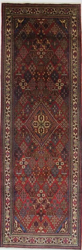 Meimeh Tappeto persiano 330 x 110 Rosso (Iran) Annodato A Mano