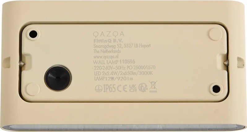 Lampada da parete moderna da esterno beige 17,5 cm con LED IP65 - Batt