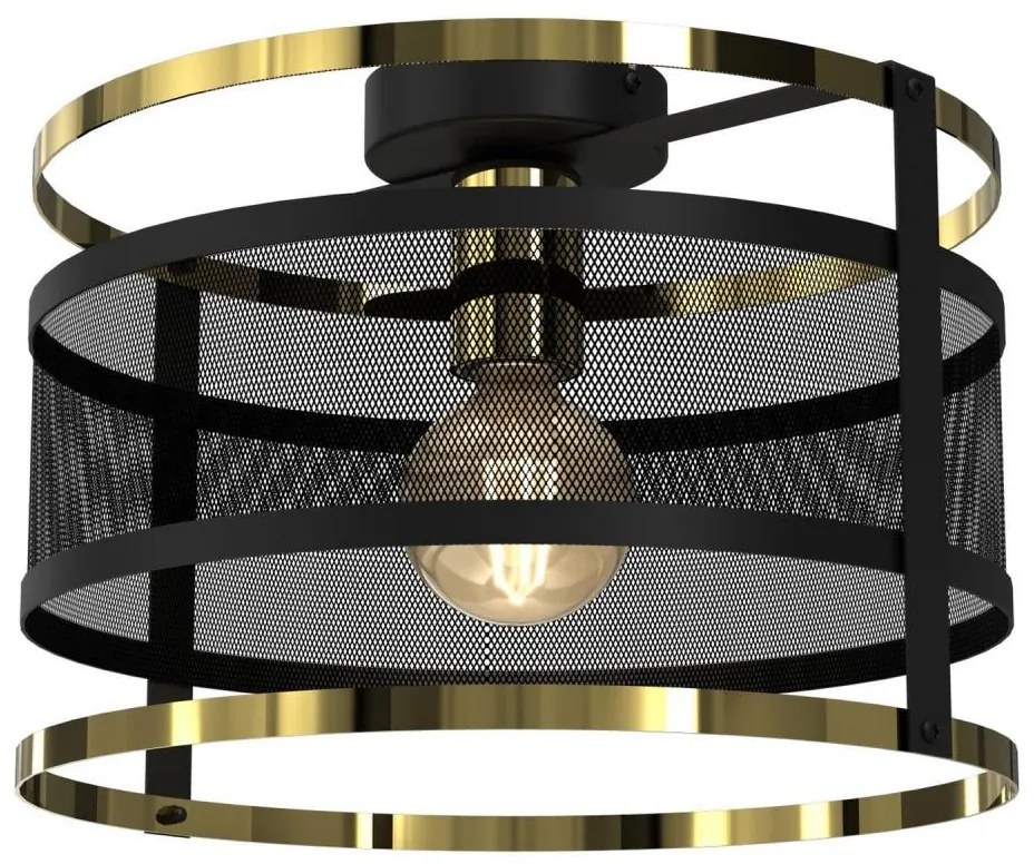 Lampadario a plafone RIM 1xE27/60W/230V nero/oro