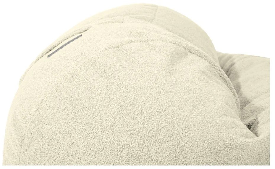 Pouf a sacco per bambini grigio chiaro con rivestimento in bouclé Roll 80 – SLOWDOWN