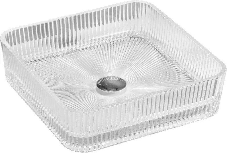 Mexen Nira lavabo da appoggio in vetro 39 x 39 cm, trasparente - 24203900