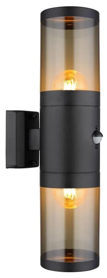 Globo 32014-2BS-Applique da esterno con sensore XELOO 2xE27/40W/230V IP44