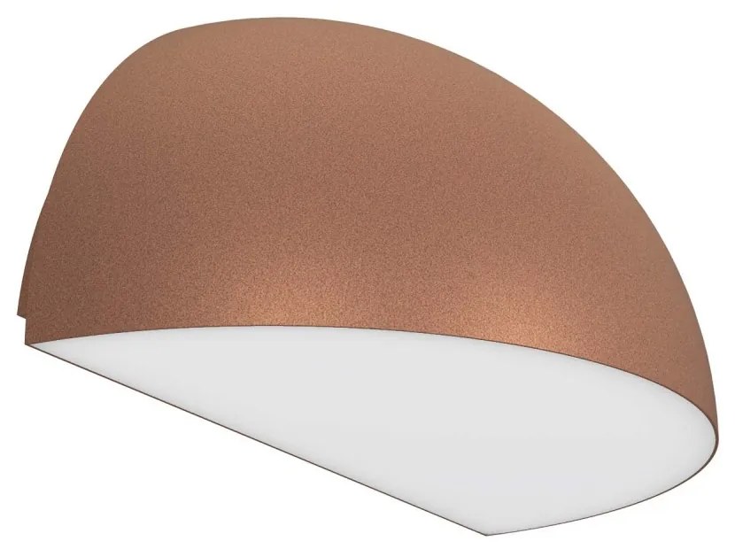 Applique Curva Monodirezionale con base E27, IP54 Corten - Serie BRINA Base E27