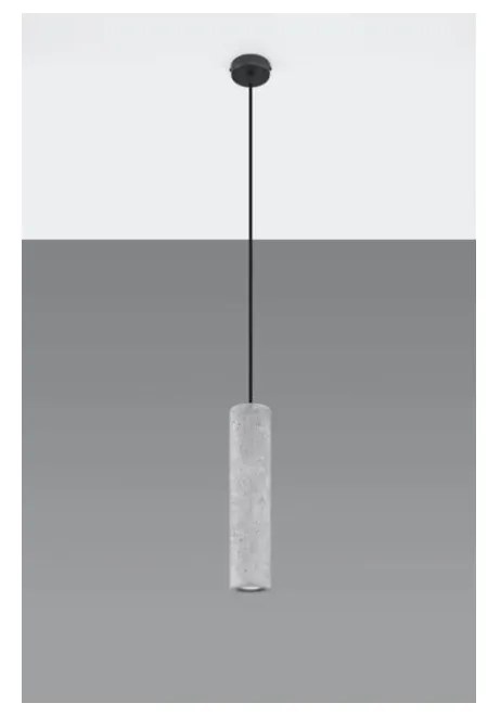 Lampadario a Sospensione in Cemento Leggero LUVO 1 GU10 da interno Colore del corpo Cemento