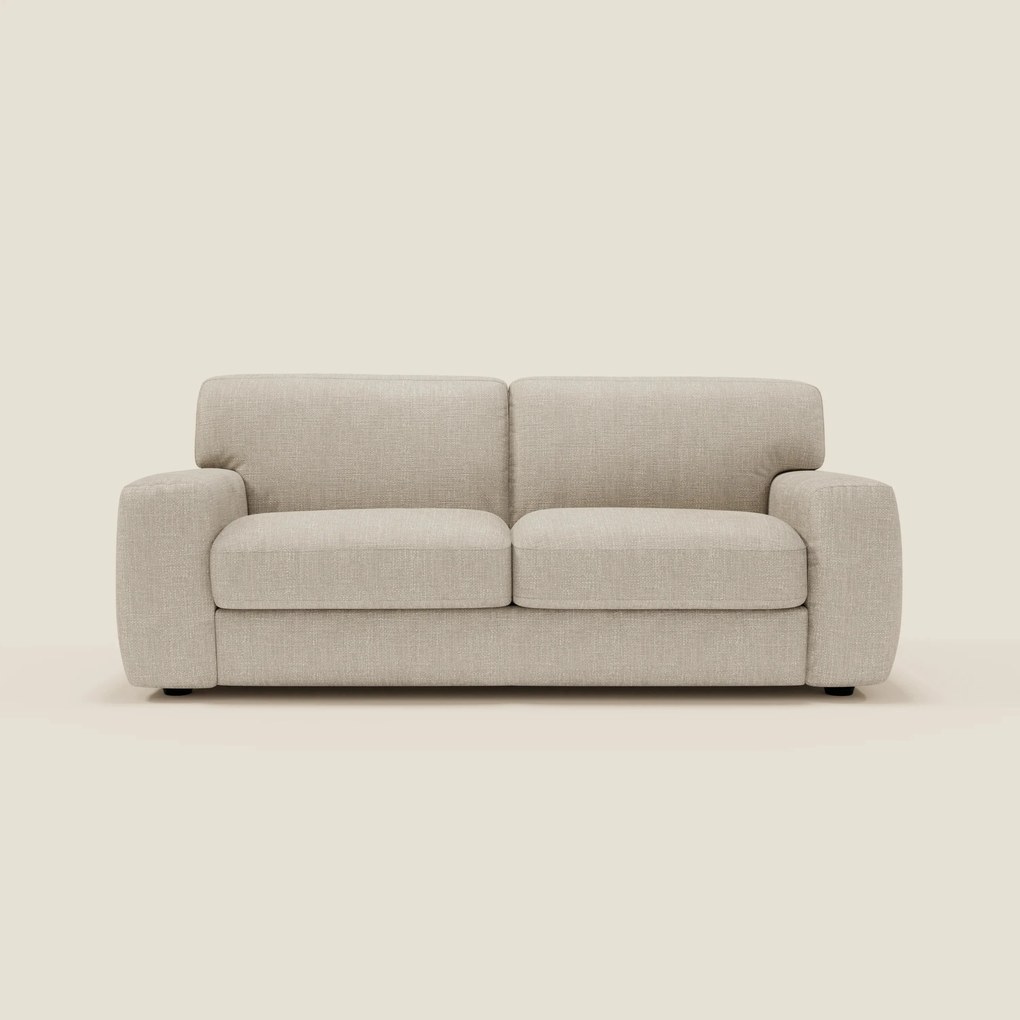 Cloud Divano letto materasso H17 cm dai morbidi cuscini in tessuto impermeabile T06 panna
