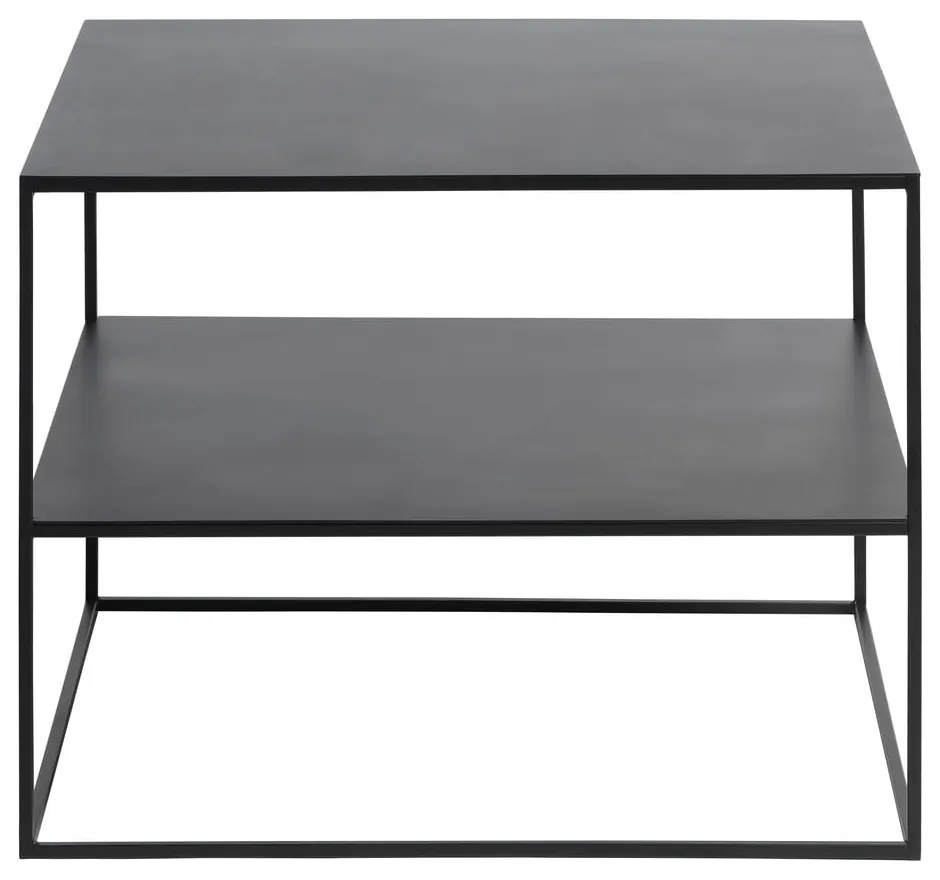 Tavolino in metallo nero 65x65 cm Pebble - Unique Furniture