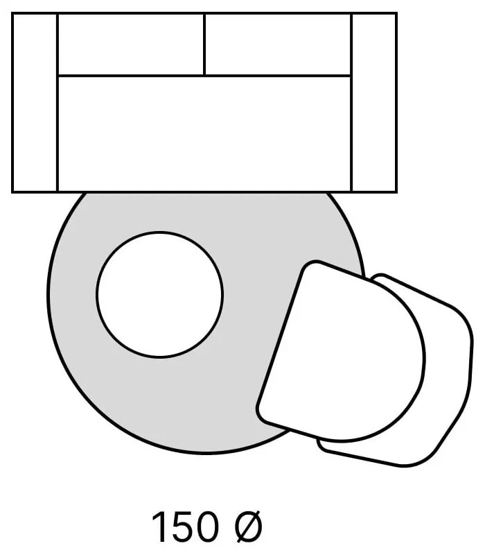 Tappeto rotondo antracite ø 160 cm Leon - Villeroy&amp;Boch