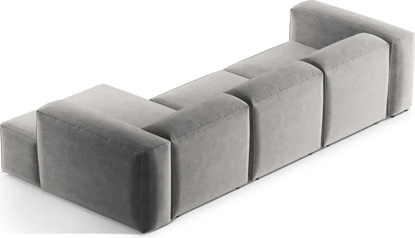 Divano angolare grigio chiaro (con penisola a destra/con chaise lounge) Bergamo – Cosmopolitan Design