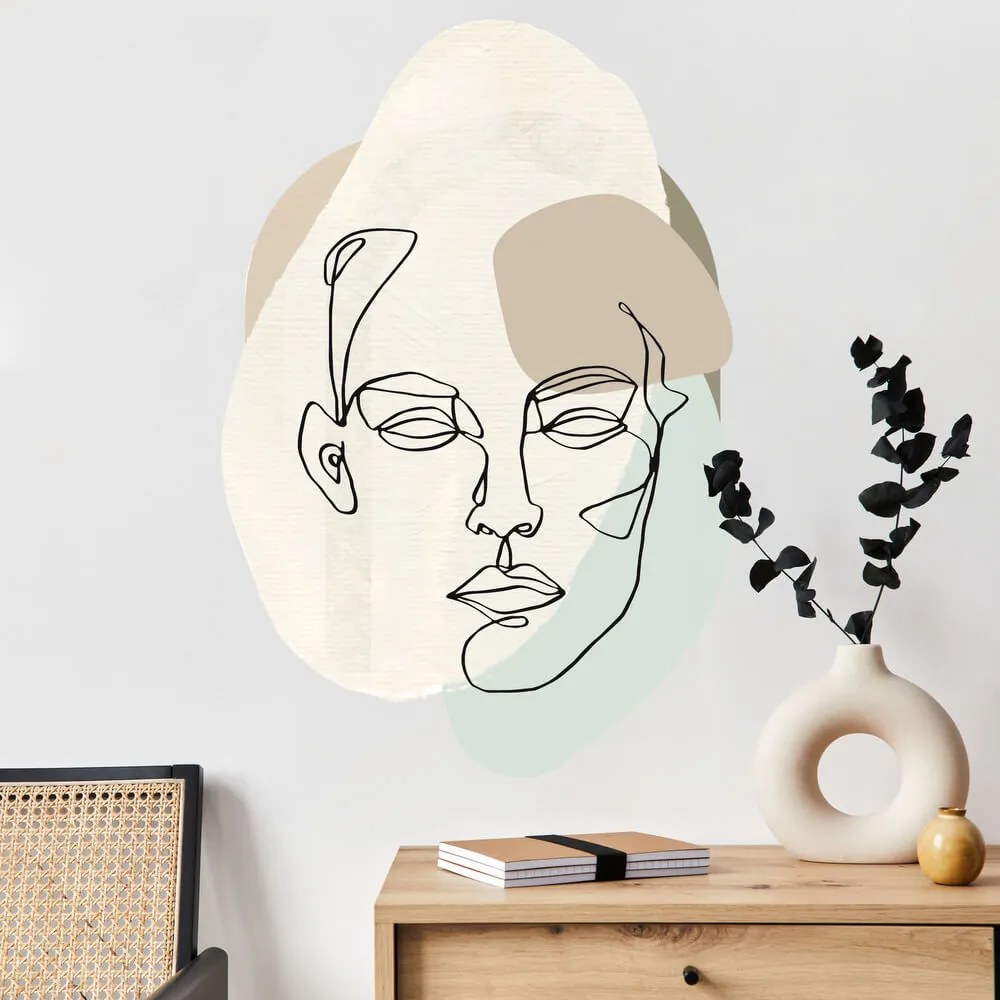 Adesivo murale - Linea del viso | Inspio