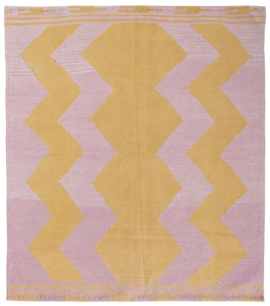Kilim Tappeto persiano 140x120 Giallo (Iran) Tessuto A Mano