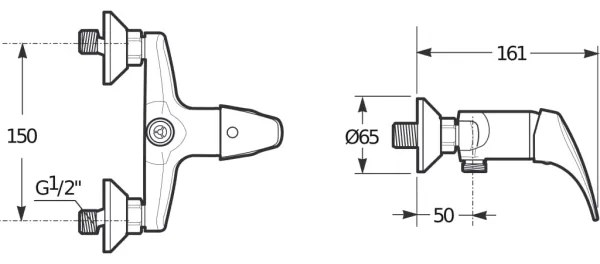 JIKA H3311N70044001 - Miscelatore doccia TALAS cromo lucido