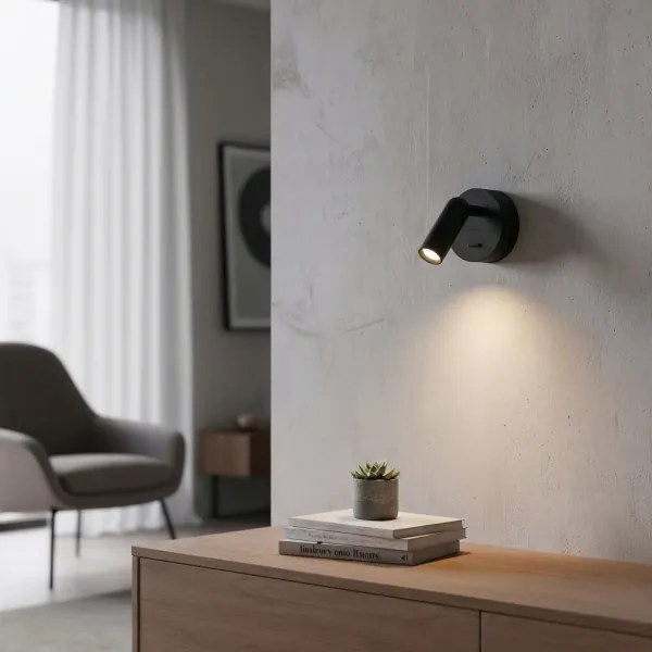 Ideal Lux - Luce Spot da parete a LED BEAN LED/3W/230V CRI 90 nero