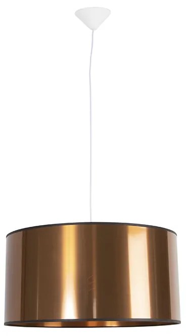 Lampada a sospensione Art Déco bianca con paralume in rame 50 cm - Pendel