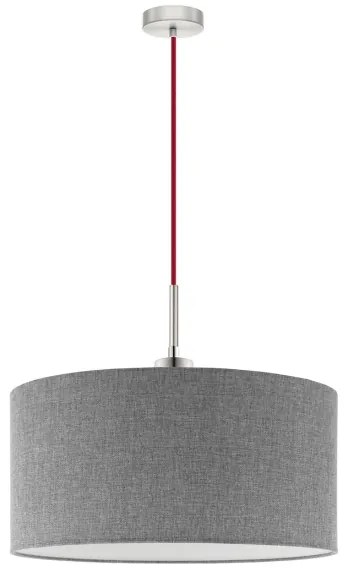 Eglo - Lampadario LED a cavo TUNJA 1xE27/60W/230V grigio