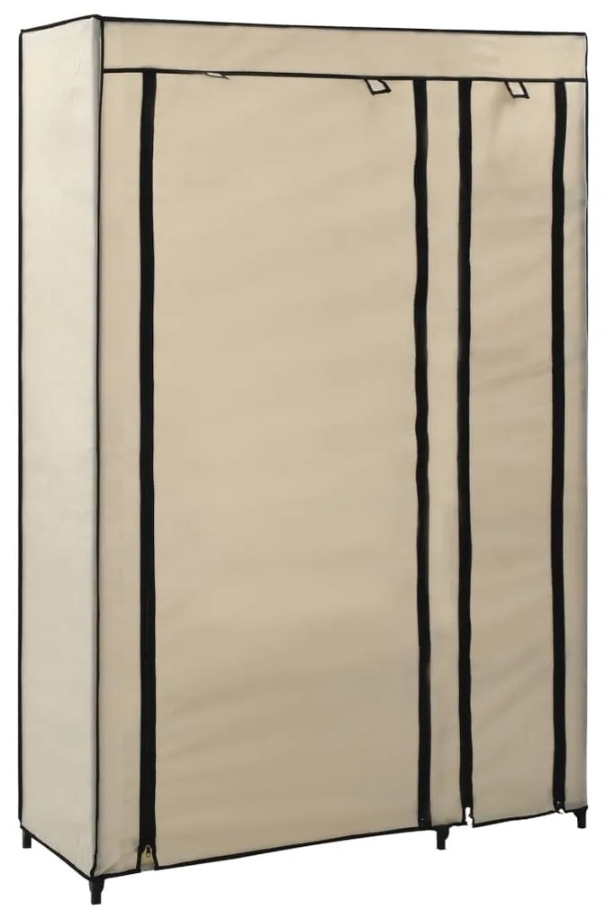 Armadi pieghevoli 2 pz crema 110x45x175 cm in tessuto