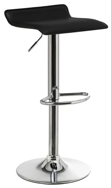 Set di sedie da bar nera in imbottito con altezza regolabile 2 pz (altezza della seduta 63 cm) – Casa Selección