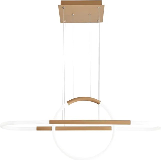 Lampadario LED moderno Ila beige, luce naturale 2200 lumen, NOVECENTO