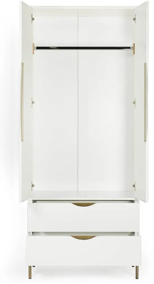 Armadio bianco 80x195 cm Kobe - Woodman