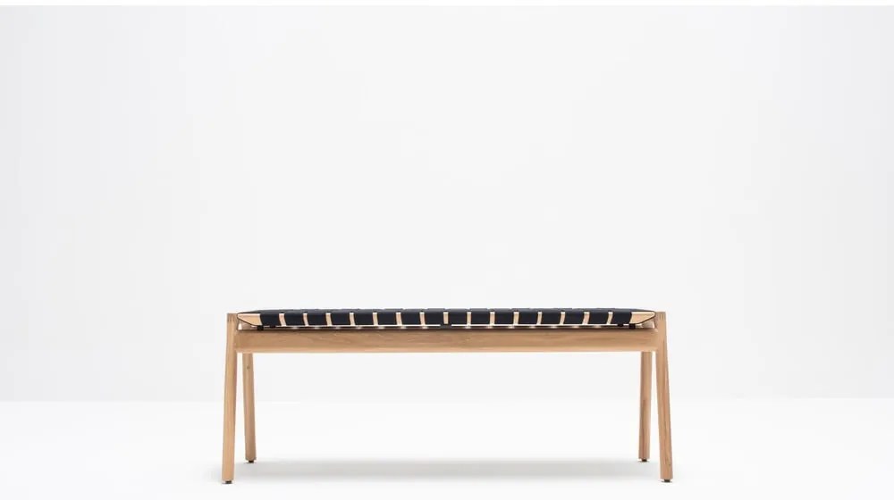 Panchina di colore nero/naturale Klupa - Gazzda