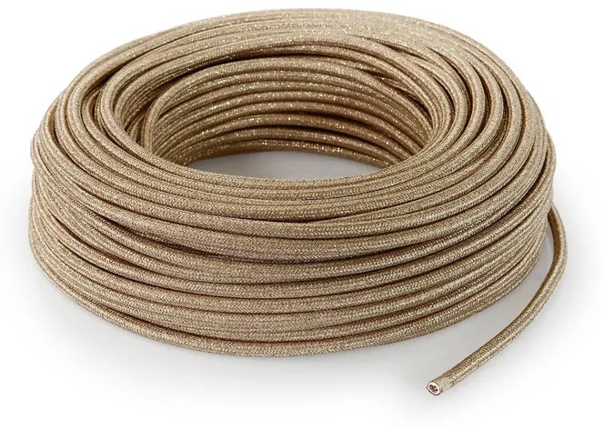 Cavo tessile 3 x 0,75 mm² L 50 m MERLOTTI oro matassa