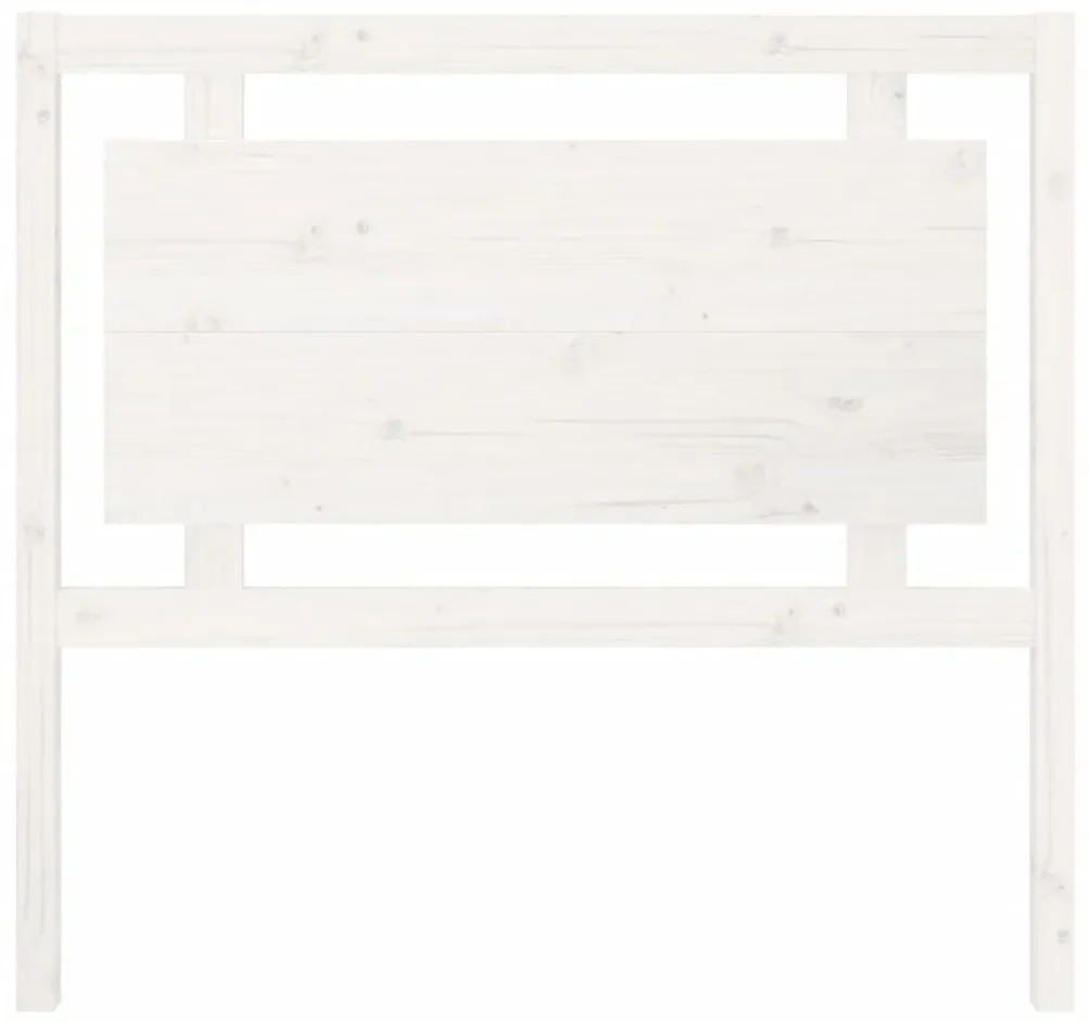 Testiera bianca 105,5x4x100 cm in legno massello di pino