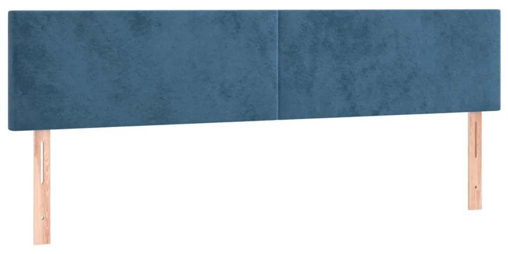 Testiere 2 pz blu scuro 100x5x78/88 cm in velluto