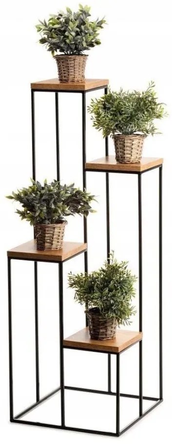 Portafiori 110x40 cm nero/marrone