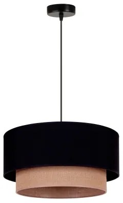 Duolla - Lampadario a sospensione con filo BOHO 1xE27/15W/230V diametro 45 cm nero/marrone