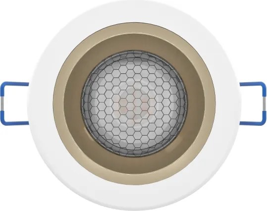 Eglo 902299-LED RGBW Plafoniera dimmerabile per controsoffitto con vetro fumé YEBRA-Z LED/4,8W/230V IP44 bianco/oro
