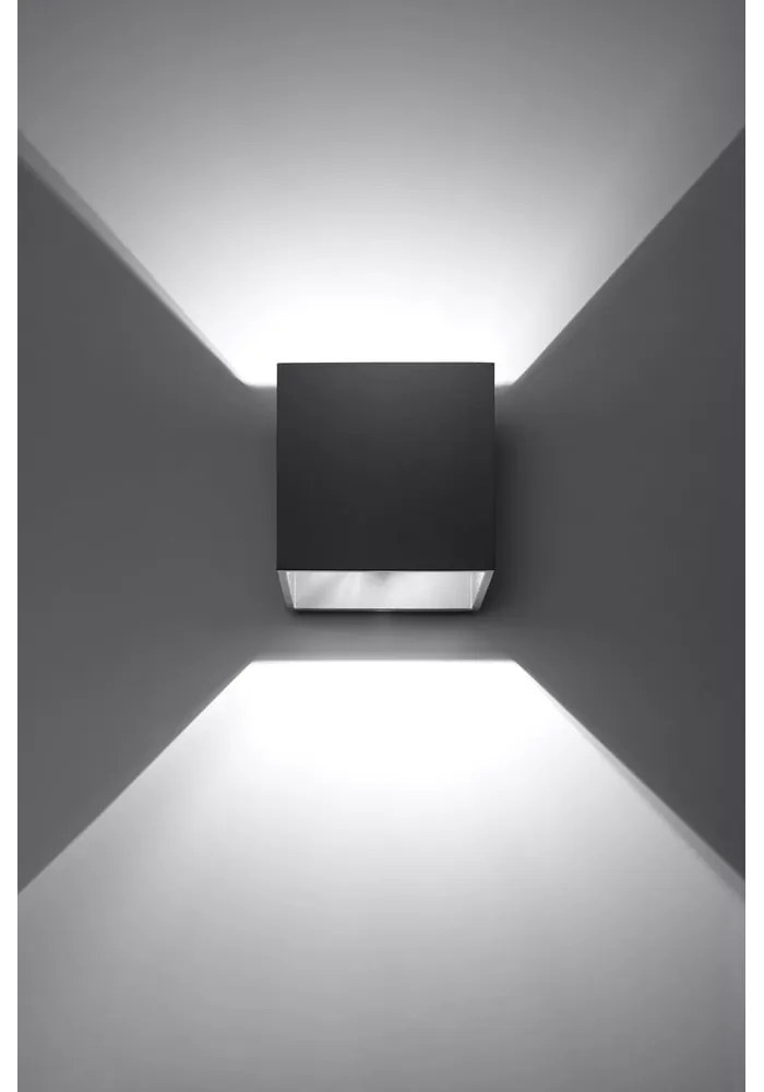 Lampada da parete nera Geo - Sollux