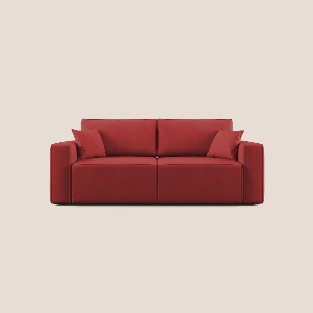 Morfeo divano con sedute estraibili in morbido tessuto impermeabile T02 rosso