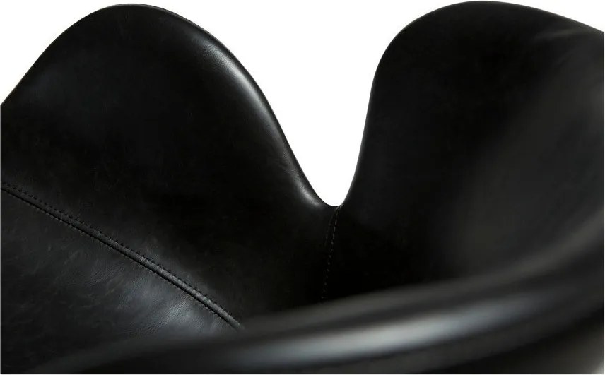 Sedia da pranzo nera in imbottito con braccioli Gaia – DAN-FORM Denmark