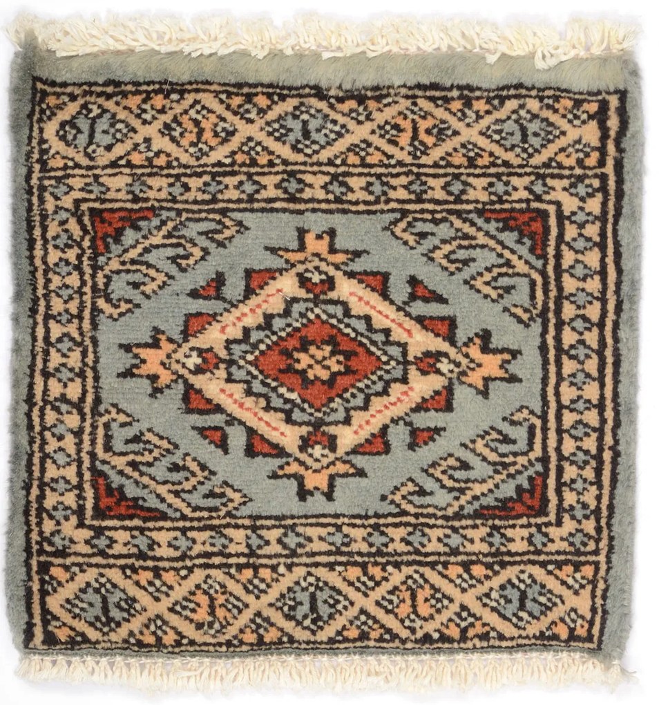 Bokhara Tappeto orientale 30 x 30 Beige (Pakistan) Annodato A Mano