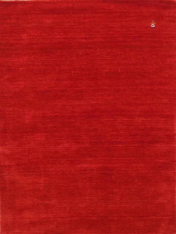 Loribaft Tappeto 140 x 200 Rosso (Indian) Annodato A Mano