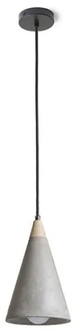 RED - Design Rendl - R12380 - Lampadario su corda HEIDI 1xE27/28W/230V cemento/legno