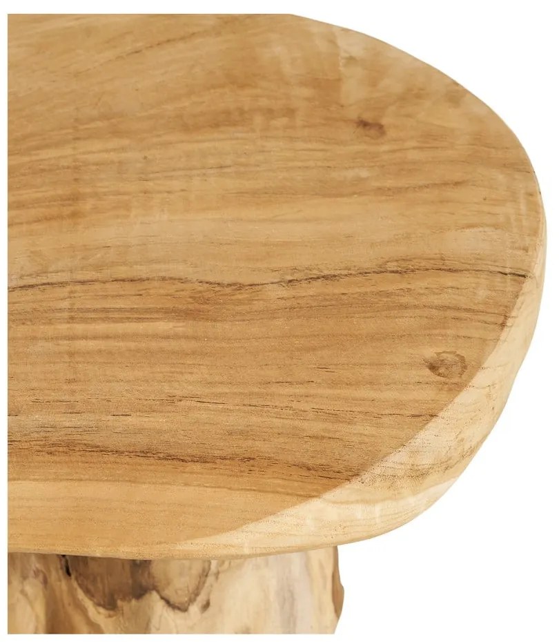 Tavolino rotondo in teak massiccio ø 40 cm Palena – House Nordic