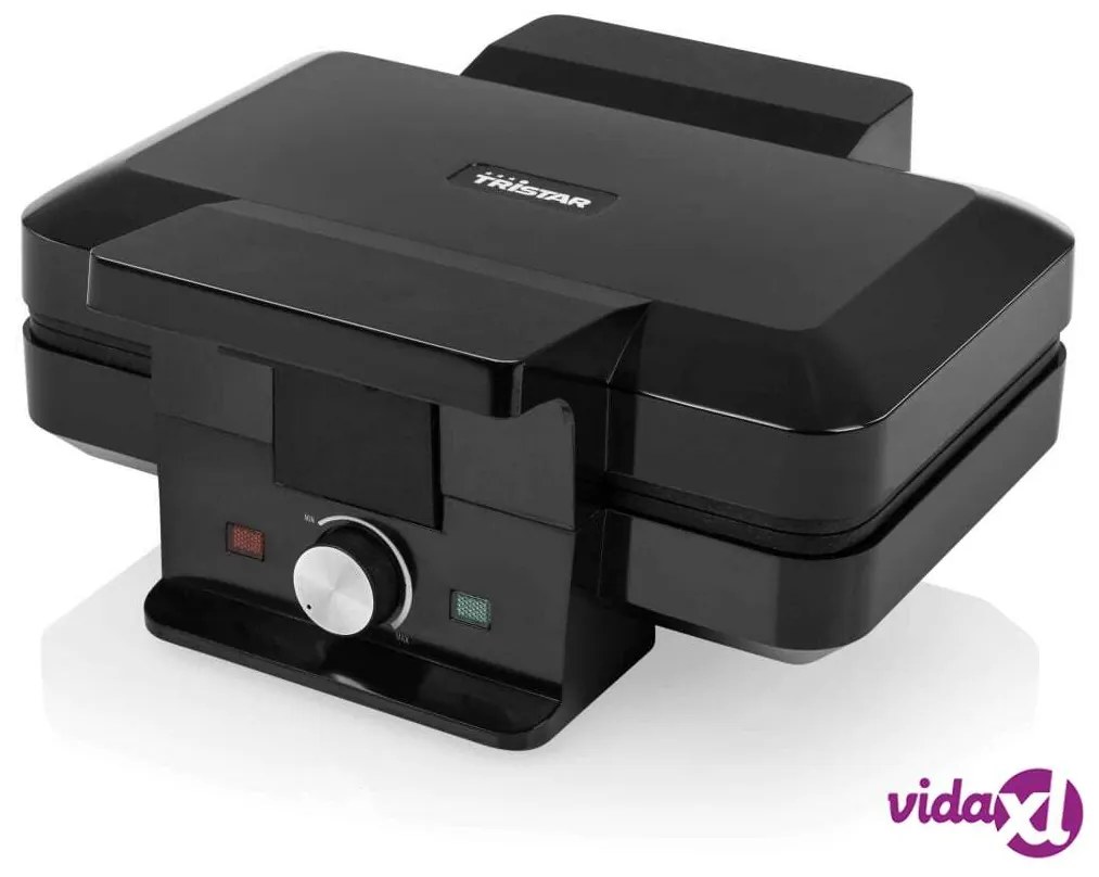 Tristar Piastra per Waffle 1000 W per 2 Waffle Nera