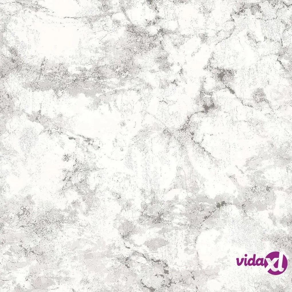 Noordwand Parati Friends & Coffee Marble Concrete Bianco Metallizzato